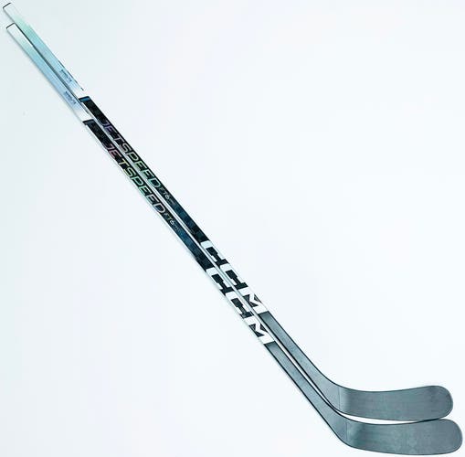 New 2 Pack Custom Silver CCM Jetspeed FT6 Pro Hockey Stick-LH-55 Flex-SR Shaft-P90-Grip