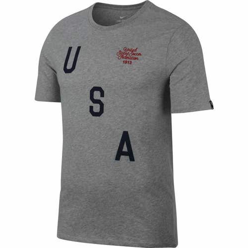 NWT men's medium Nike USA National Soccer Team Squad Tee 849743-050 Grey olympics