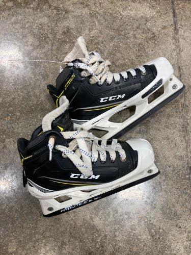 Used Senior CCM Tacks 9080 Hockey Goalie Skates Regular Width 5.5