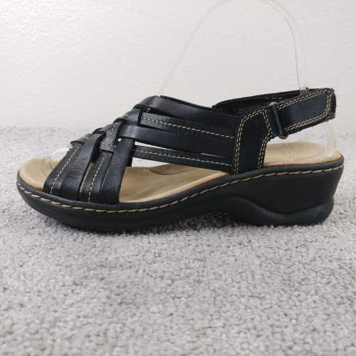 Clarks Collection Sandals Womens 6.5 Comfort Shoes Lexi Carmen Slingback Black