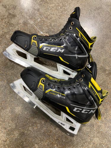 Used Senior CCM Super Tacks AS3 Pro Hockey Goalie Skates Regular Width 8