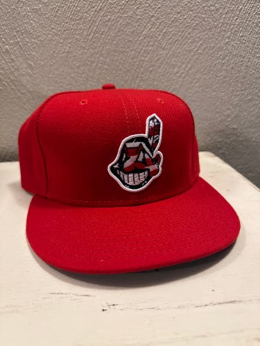 Cleveland Indians Chief Wahoo 4th of July Hat 7 1/2