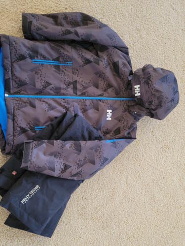 Black Used Unisex Helly Hansen Ski Pants And Jacket