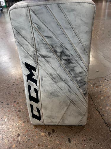 White Used Junior CCM EFLEX 5.5 Goalie Blocker Regular