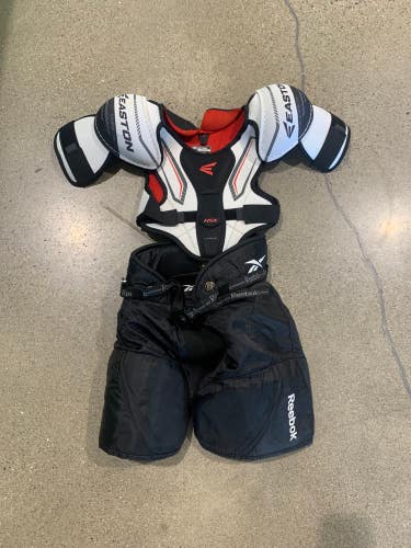 Used Youth Easton/Reebok Youth Large Starter Kit (shoulder pads and pants