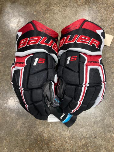 Red New Senior Bauer Supreme 1S Gloves 15"
