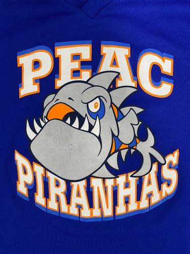 PEAC PIRANHAS mens large game jersey