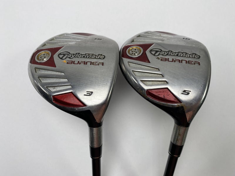 Taylormade 2007 Burner Steel 3 & 5 Fairway Wood Set REAX SuperFast Stiff RH