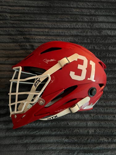 Boston University Game Worn STX Rival Lacrosse Helmet
