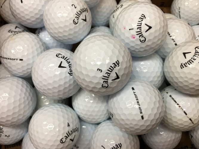 15 Near Mint AAAA White Callaway Supersoft Used Golf Balls