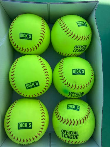 Yellow New Other Softball 6 Pack