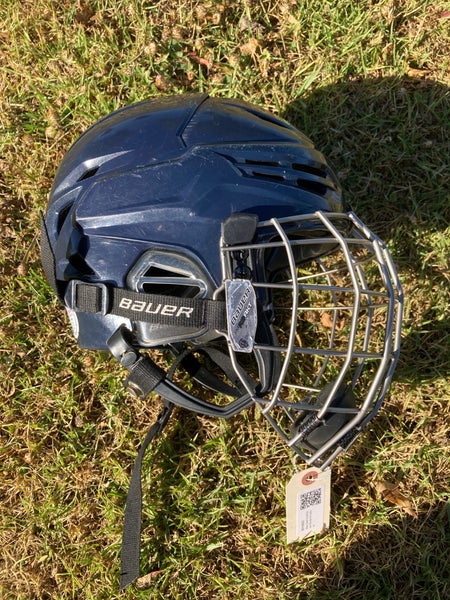 Blue Used Small Bauer Re-Akt 95 Helmet