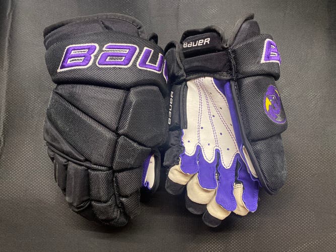 Pro Stock Return 14” Bauer Vapor Ice Hockey Gloves Custom Palms