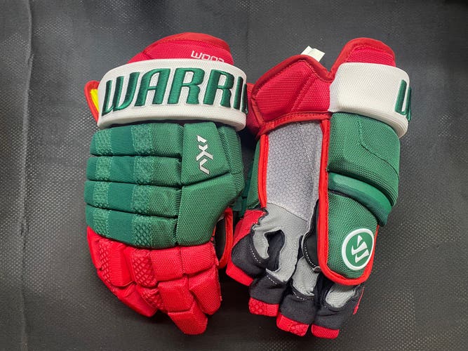 Pro Stock Return 14” Warrior AX1 “Wood” Ice Hockey Gloves Custom Palms