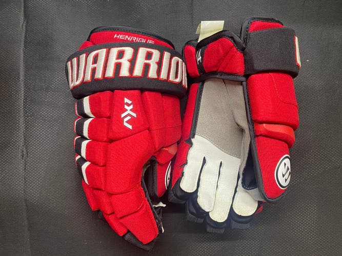 Pro Stock Return 13.5” Warrior AX1 “Henrique” Ice Hockey Gloves Custom Palms
