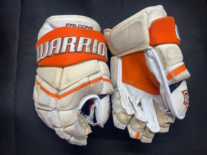 Pro Stock BGSU Return 14” Warrior Alpha LX Pro Ice Hockey Gloves Custom Palms
