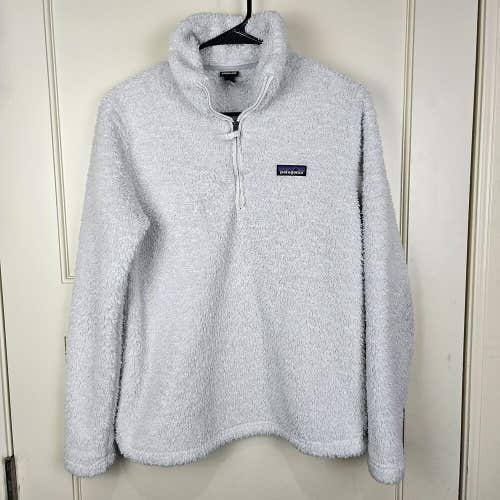 Patagonia Fleece Los Gatos Womans Size: M White Pullover  1/4 Zip Long Sleeve