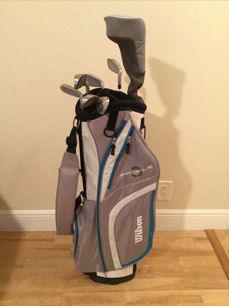 Wilson (Left Handed) Profile XLS Full Set (Driver & 5-PW) Graphite & Cart Bag