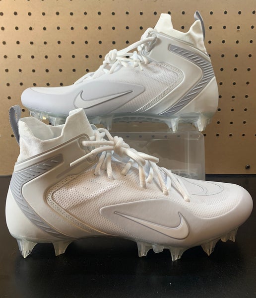 Size 10 Nike Alpha Huarache 8 Elite Lacrosse Cleats White