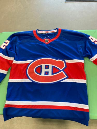 Blue New Size 52 Men's Adidas Montreal Canadiens Jersey Jonathan Drouin #92
