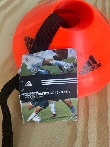 New Addidas Practice Cones with Carry Strap 10 Pack A1-2