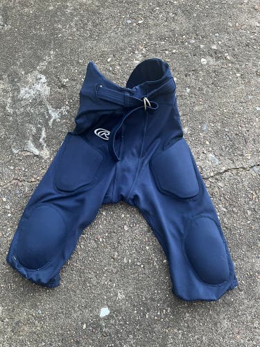Used Large Youth Rawlings Football Pants Blue 0A6