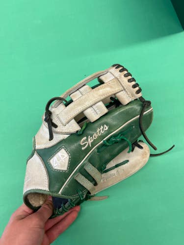 Green Used 44 Pro Signature Series Right Hand Throw Infield Baseball Glove 12"