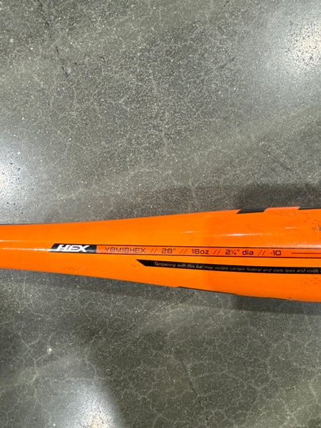 2018 Easton Hex Bat USABat Certified (-10) Alloy 18 oz 28" (Used)