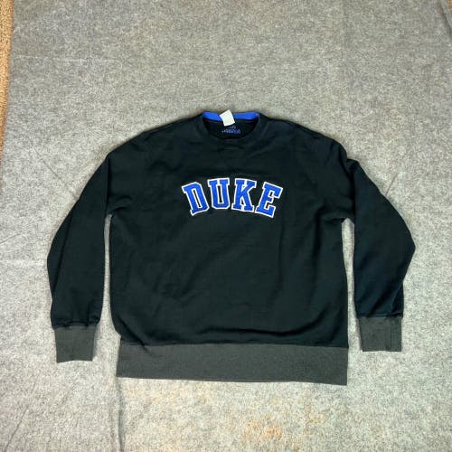 Duke Blue Devils Mens Sweatshirt 2XL XXL Black Blue Nike Air Basketball NCAA Top