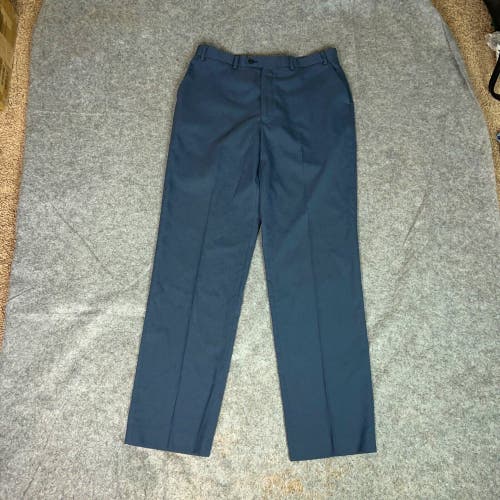 Michael Kors Mens Pants 34x33 Navy Dress Straight Trouser Formal Pockets Work
