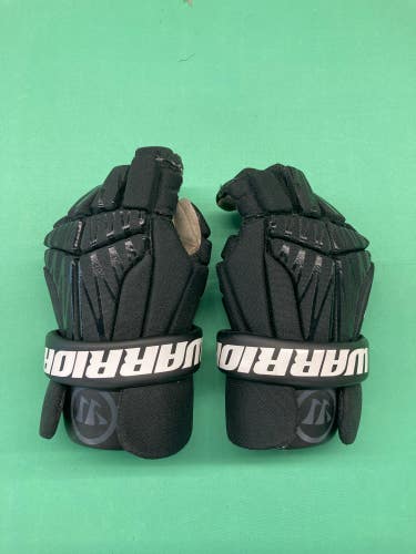 Black Used Warrior Burn Next Lacrosse Gloves Medium
