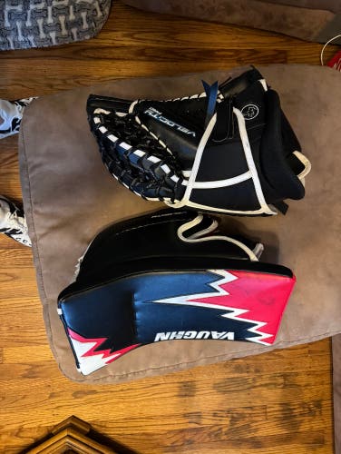 Vaughn velocity pro iceberg goalie glove and blocker