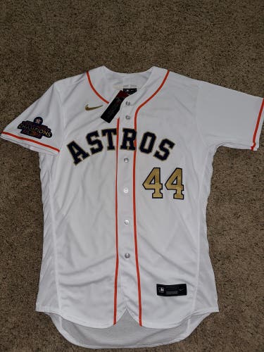 Houston Astros Yordan Alvarez Gold Program Authentic Jersey