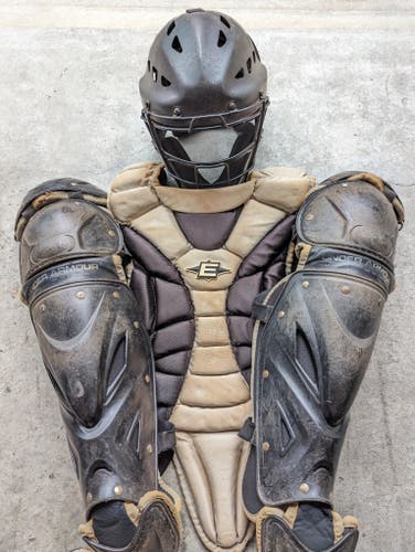 Used Catcher's Set with Boombah Rolling Catchers Bat Bag