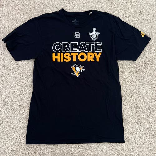 Pittsburgh Penguins 'Create History' Adidas T-Shirt Men's Large