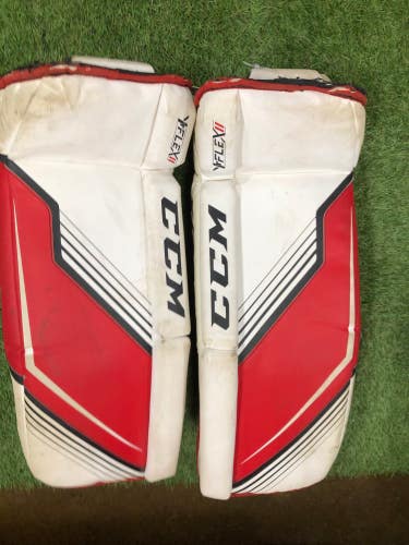 Red Used 24" Youth CCM Y Flex Goalie Leg Pads