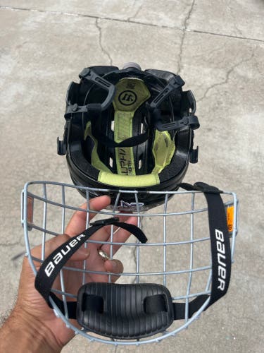 Warrior alpha one youth helmet with Bauer cage