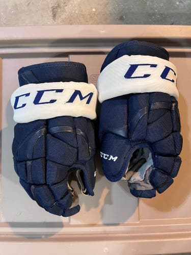 Blue CCM HG12 Pro Stock Hockey Gloves 13”