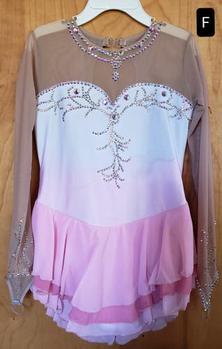 Child Pink/White Ombre Figure Skating Dress