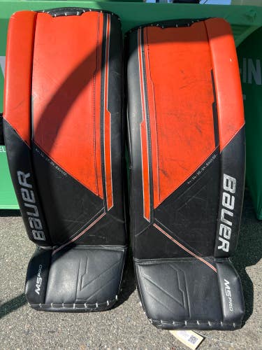 Used 33" Senior Bauer Supreme M5 Pro Goalie Leg Pads