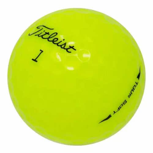 48 Titleist Tour Soft Yellow Mint Used Golf Balls AAAAA