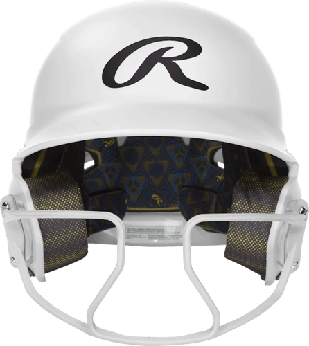 New Rawlings Mach Hi-viz Softball Helmet Junior White