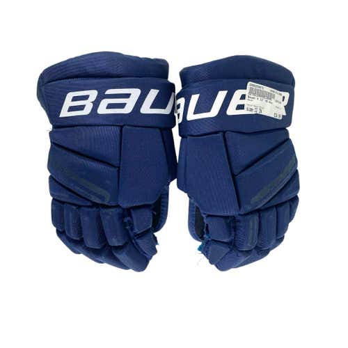 Used Bauer X Navy Blue Hockey Gloves 13"