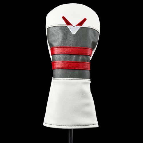 Callaway Vintage Fairway Headcover (White/Charcoal/Red) Golf Cover NEW