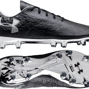 Under Armour 3000111-001 Magnetico Pro FG Men's Soccer Cleats Black Silver US 6