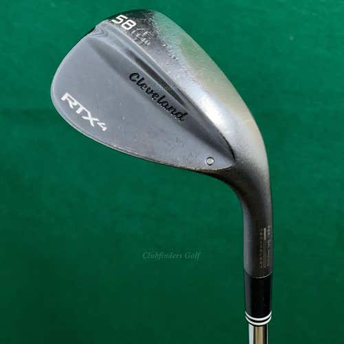 Cleveland RTX-4 Black 58-6 58° Lob Wedge DG Tour Issue S400 Steel Stiff