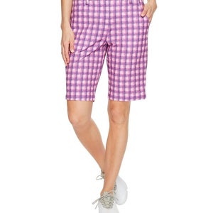 Puma Womens Sample Pattern Bermuda 572333-02 Size 4 Royal Purple Golf Shorts NWT