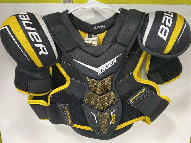 Used Bauer Sup 170 Md Hockey Shoulder Pads