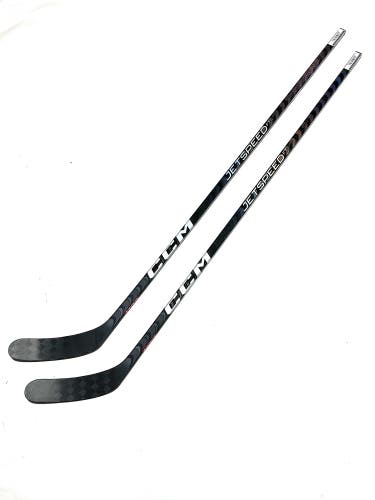 New 2 pack CCM Jetspeed FT5 Pro (chrome) Pro Stock - RH, P77, 90 Flex