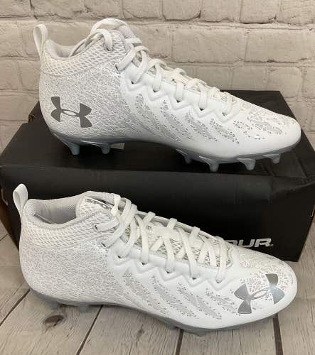 Under Armour 3022667-100 Spotlight Select MID MC Mens Soccer Cleats White US 8.5